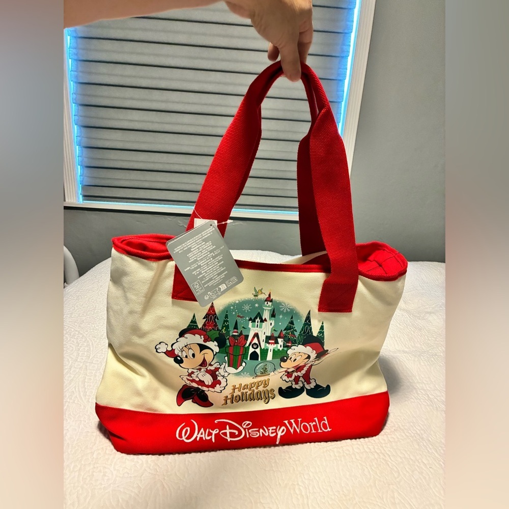 Disney Parks Mickey and Minnie Mouse Christmas Tote Bag - Picture 13 of 13